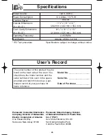 Preview for 28 page of Panasonic NN-MX26BF Operating Instructions Manual