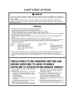 Предварительный просмотр 2 страницы Panasonic NN-S251BL Service Manual