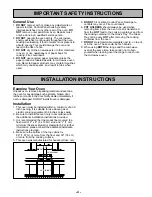 Preview for 5 page of Panasonic NN-S252 Operating Instructions Manual