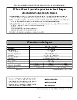 Preview for 36 page of Panasonic NN-S252 Operating Instructions Manual