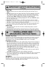 Preview for 5 page of Panasonic NN-S335 Operating Instructions Manual