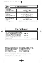 Preview for 28 page of Panasonic NN-S335 Operating Instructions Manual