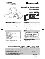 Panasonic NN-S423 Operating Instructions Manual preview