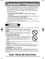 Preview for 4 page of Panasonic NN-S423 Operating Instructions Manual