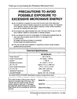 Preview for 2 page of Panasonic NN-S432 Operating Instructions Manual