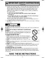 Preview for 4 page of Panasonic NN-S533WF Operating Instructions Manual