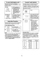 Preview for 12 page of Panasonic NN-S542WF Operating Instructions Manual