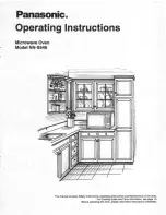 Preview for 1 page of Panasonic NN-S548BA Operating Instructions Manual