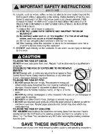 Preview for 4 page of Panasonic NN-S553WF Operating Instructions Manual