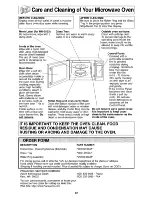 Preview for 24 page of Panasonic NN-S553WF Operating Instructions Manual