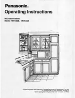 Panasonic NN-S558 Operating Instructions Manual preview