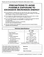 Preview for 2 page of Panasonic NN-S560 Operating Instructions Manual