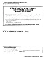 Preview for 2 page of Panasonic NN-S568 Operating Instructions Manual