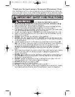 Preview for 4 page of Panasonic NN-S615BF Operating Instructions Manual