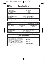 Preview for 31 page of Panasonic NN-S615BF Operating Instructions Manual