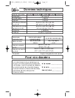 Preview for 63 page of Panasonic NN-S615BF Operating Instructions Manual