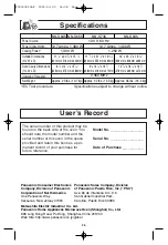 Preview for 28 page of Panasonic NN-S645 Operating Instructions Manual