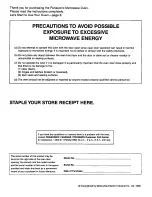 Preview for 2 page of Panasonic NN-S669BA Operating Instructions Manual