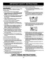 Preview for 4 page of Panasonic NN-S688BA Operating Instructions Manual