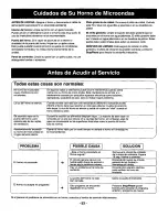 Preview for 55 page of Panasonic NN-S697 Operating Instructions Manual