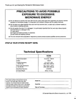 Preview for 2 page of Panasonic NN-S698BA Operating Instructions Manual