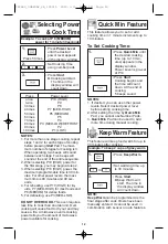 Preview for 14 page of Panasonic NN-S710S Operating Instructions Manual