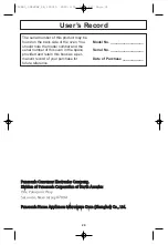 Preview for 31 page of Panasonic NN-S710S Operating Instructions Manual