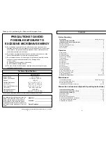 Preview for 2 page of Panasonic NN-S723BL Operating Instructions Manual