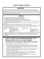 Preview for 2 page of Panasonic NN-S723BL Service Manual