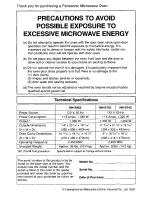 Preview for 2 page of Panasonic NN-S742 Operating Instructions Manual