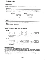 Предварительный просмотр 12 страницы Panasonic NN-S752 Operation Manual