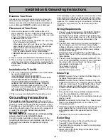 Preview for 5 page of Panasonic NN-S752BF Operating Instructions Manual