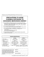 Preview for 2 page of Panasonic NN-S761 Operating Instructions Manual