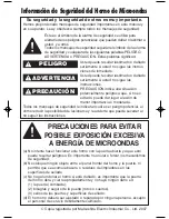 Preview for 2 page of Panasonic NN-S935 (Spanish) Instrucciones De Operación