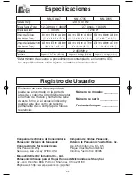 Preview for 28 page of Panasonic NN-S935 (Spanish) Instrucciones De Operación