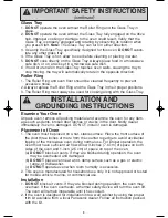 Preview for 5 page of Panasonic NN-S954 Operating Instructions Manual