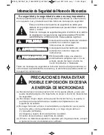 Preview for 32 page of Panasonic NN-SA631B Operating Instructions Manual