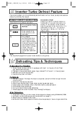 Предварительный просмотр 18 страницы Panasonic NN-SA670S Operating Instructions Manual