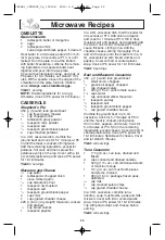 Предварительный просмотр 22 страницы Panasonic NN-SA670S Operating Instructions Manual