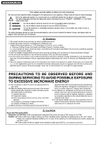 Preview for 2 page of Panasonic NN-SA768W Service Manual