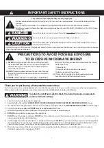 Preview for 4 page of Panasonic NN-SB636B Owner'S Manual