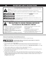 Preview for 4 page of Panasonic NN-SC669S Owner'S Manual