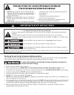 Предварительный просмотр 3 страницы Panasonic NN-SC73LS Owner'S Manual