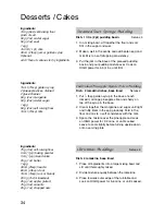 Preview for 37 page of Panasonic NN-SD258W Cookery Book & Operating Instructions