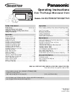 Preview for 1 page of Panasonic NN-SD277BR Operating Instructions Manual