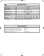 Preview for 34 page of Panasonic NN-SD291S Operating Instructions Manual