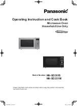 Panasonic NN-SD351M Operating Instruction And Cook Book preview