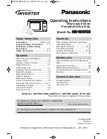 Preview for 1 page of Panasonic NN-SD372S Operating Instructions Manual