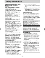 Preview for 3 page of Panasonic NN-SD376S Operation Manual And Cookbook