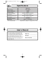 Preview for 29 page of Panasonic NN-SD377 Operating Instructions Manual